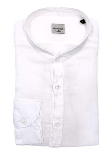 BRANCACCIO POLOCAMICIA TINTA UNITA IN LINO