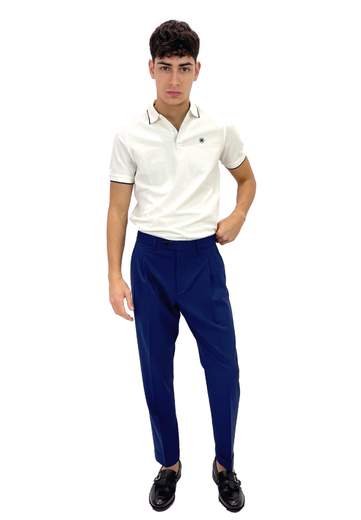 BE ABLE PANTALONI DOPPIA PENCES IN FRESCO LANA CON RISVOLTO