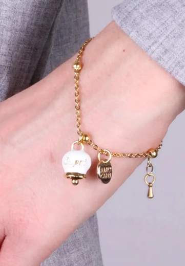 AMO CAPRI BRACCIALE CAMPANELLA BIANCA CAPRI