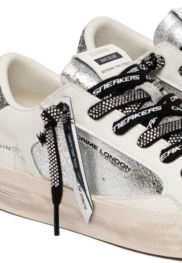 CRIME LONDON SNEAKERS SK8 DELUXE SILVER