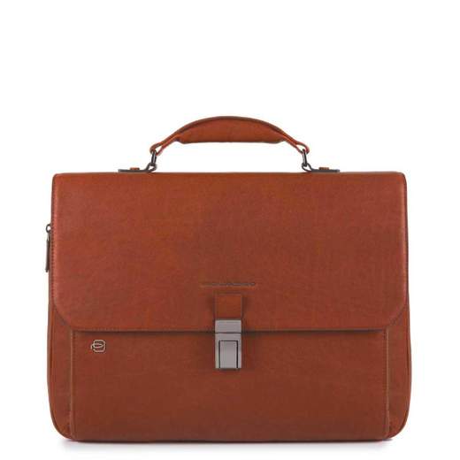 PIQUADRO BLACK SQUARE CARTELLA ESPANDIBILE CON PATTA PELLE