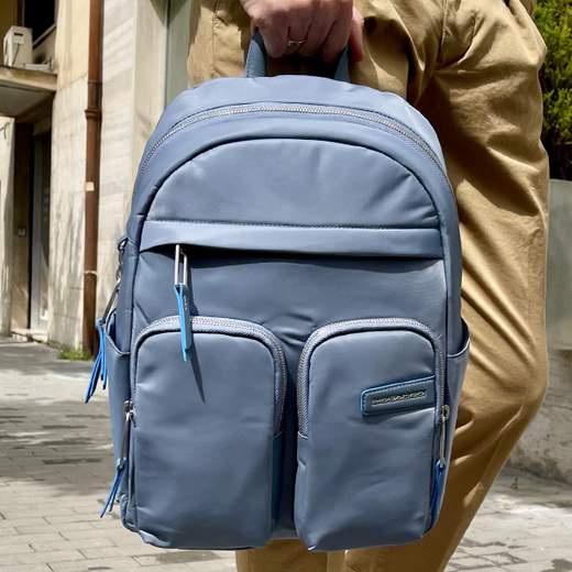 PIQUADRO ZAINO PORTA PC 14'' IN TESSUTO RICICLATO