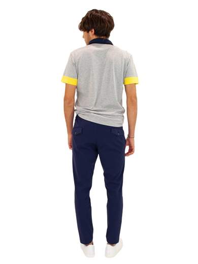 DANIELE ALESSANDRINI T-SHIRT POLO COLLO E MANICHE A CONTRASTO