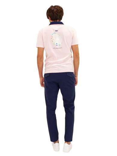 DANIELE ALESSANDRINI T-SHIRT POLO COLLO A CONTRASTO