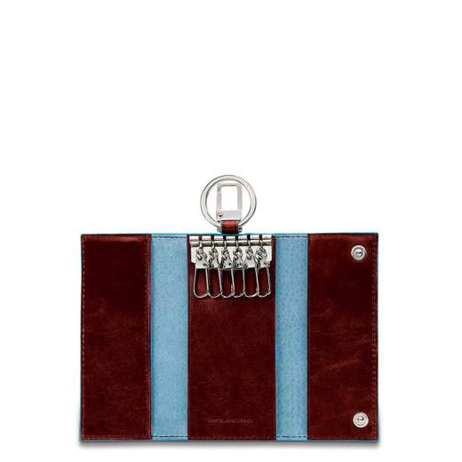 PIQUADRO P.CHIAVI PORTA BLINDATA C. MOSCHETTONE BLUE SQUARE