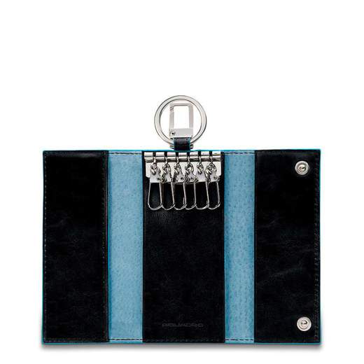 PIQUADRO P.CHIAVI PORTA BLINDATA C. MOSCHETTONE BLUE SQUARE
