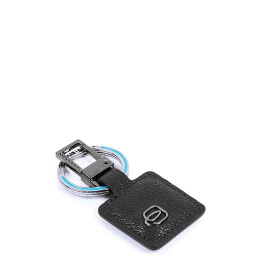 PIQUADRO PORTACHIAVI CON ANELLA E MOSCHETTONE BLACK SQUARE