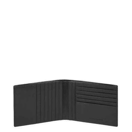 PIQUADRO PORTAFOGLI PORTA CARTE PELLE E TESSUTO P16