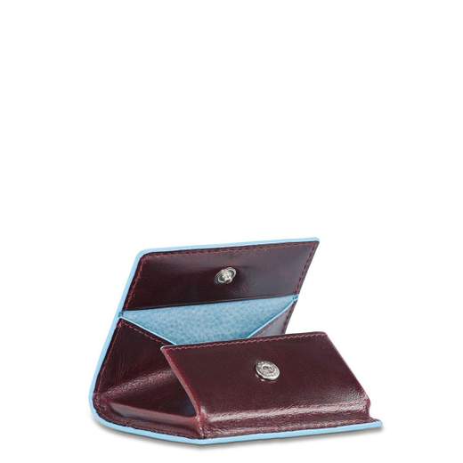 PIQUADRO PORTAMONETE IN PELLE BLUE SQUARE