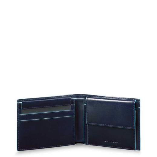 PIQUADRO PORTAFOGLI PORTAMONETE BLUE SQUARE