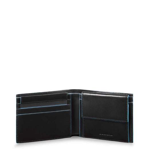 PIQUADRO PORTAFOGLI PORTAMONETE BLUE SQUARE