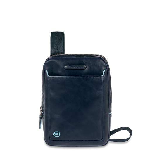 PIQUADRO BLUE SQUARE TRACOLLA PELLE