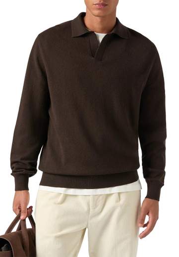 SAINT BARTH POLO SKIPPER IN LANA MERINO E CASHMERE