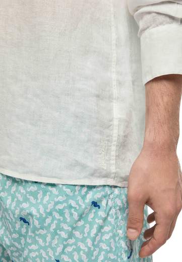 SAINT BARTH POLO SKIPPER SENZA BOTTONI IN LINO
