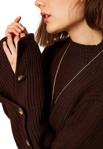 TWINSET LUPETTO IN MAGLIA CON BOTTONI