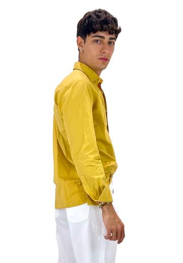 BRANCACCIO CAMICIA TINTA UNITA IN COTONE