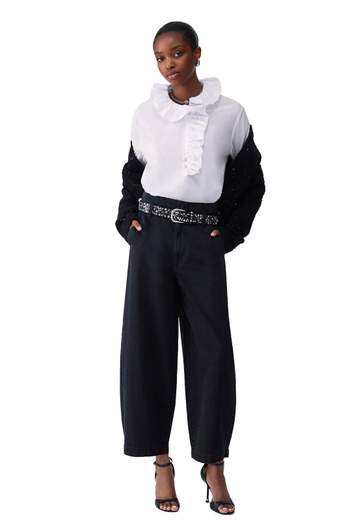 LIU JO CAMICIA IN POPELINE CON ROUCHES