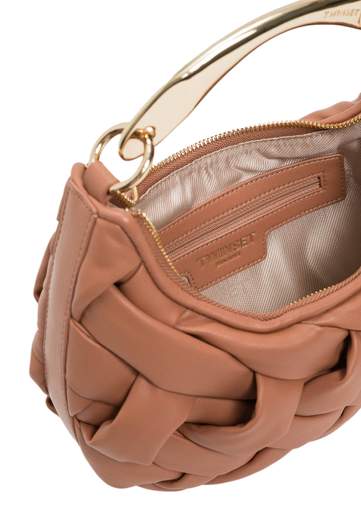 TWINSET BORSA CROISSANT INTRECCIATA