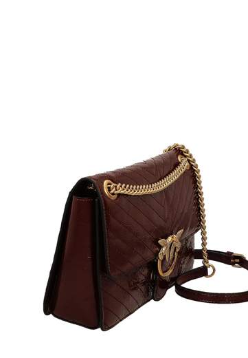 PINKO BORSA LOVE ONE CLASSIC NEW SHINY CALF
