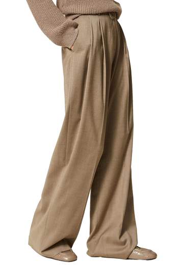 TWINSET PANTALONE LARGO CON CINTURA