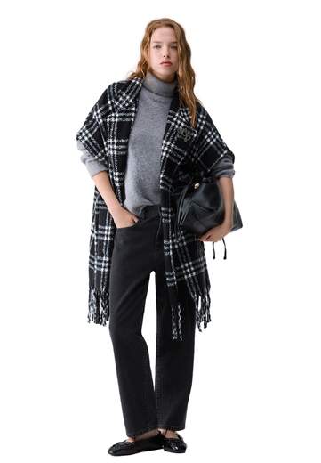 LIU JO PONCHO LUNGO CON FRANGE