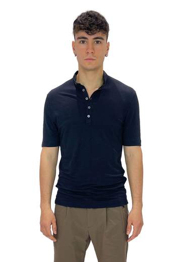 FILIPPO DE LAURENTIIS CAMICIA COREANA MANICA CORTA IN LINO
