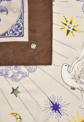 CODELLO SCIARPA STAMPA UNIVERSE 120X120CM