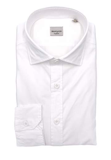 BRANCACCIO CAMICIA TINTA UNITA IN COTONE
