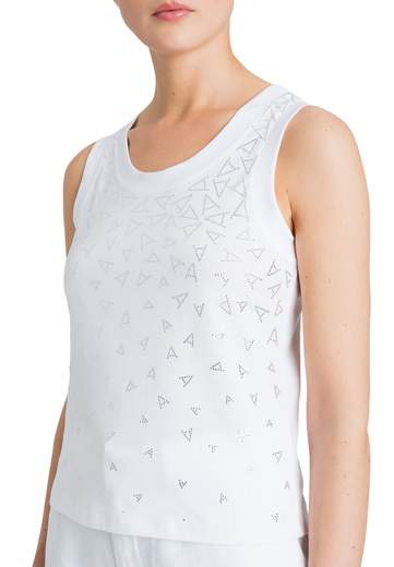 TWINSET ACTITUDE TOP A COSTINE CON LOGO