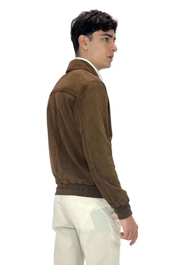 THE JACK LEATHERS GIUBBINO PERFORATO IN BURNED SUEDE