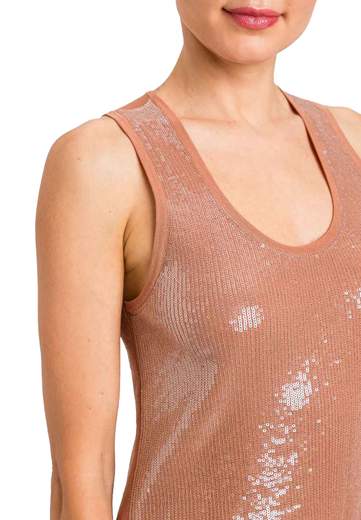 TWINSET TOP IN MAGLIA CON RICAMO PAILLETTES