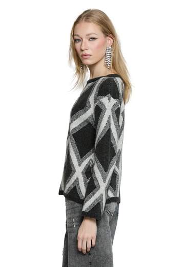 RELISH MAGLIA GRONINGA ROMBI JACQUARD