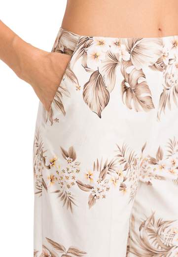 TWINSET PANTALONI IN POPELINE DI COTONE STAMPATO