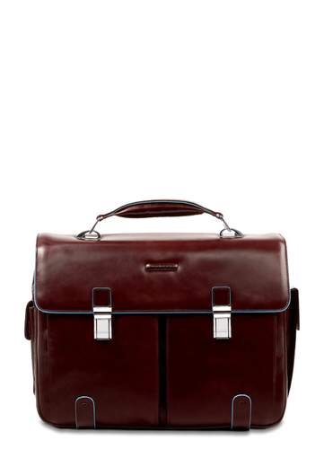 PIQUADRO CARTELLA 2 MANICI E TASCHE BLUE SQUARE