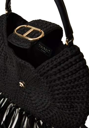 TWINSET HOBO IN CROCHET CON FRANGE