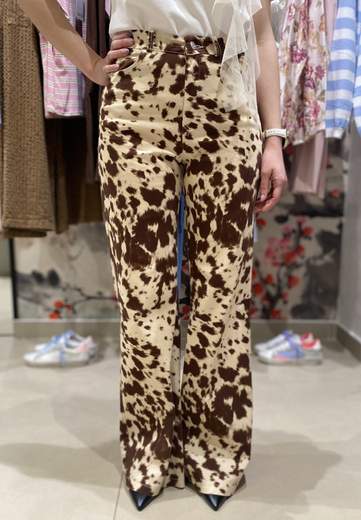 HAVEONE PANTALONE CON STAMPA MUCCATA