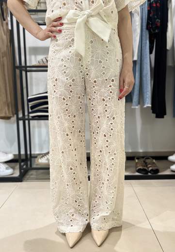 HAVEONE PANTALONE CON RICAMO