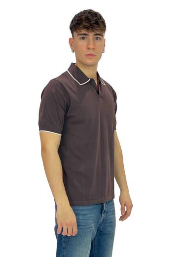SAINT BARTH POLO IN COTONE CON CONTRASTI