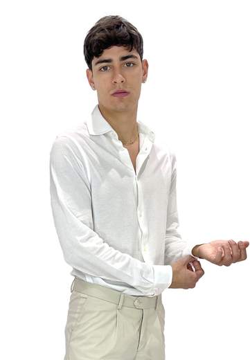 FILIPPO DE LAURENTIIS CAMICIA MANICHE LUNGHE IN COTONE