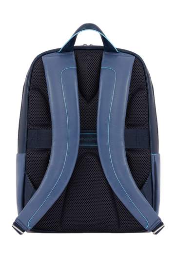 PIQUADRO ZAINO PICCOLO PC 14'' IN PELLE BLUE SQUARE