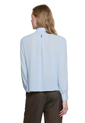 RELISH CAMICIA BARELA PLISSE' CON BOTTONI GIOIELLO