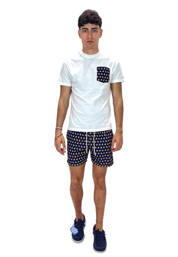 SAINT BARTH T-SHIRT CON TASCHINO PAPERELLE