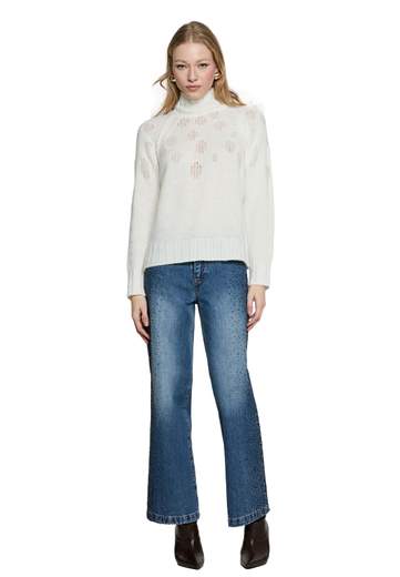 RELISH PANTALONE ELLELONG  A VITA MEDIA CON STRASS