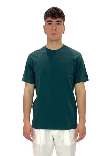 SAINT BARTH T-SHIRT CON TASCHINO IN PIQUET DI COTONE