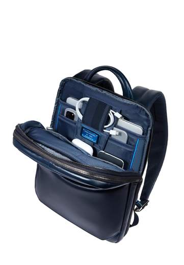 PIQUADRO ZAINO PORTA PC 14'' BLUE SQUARE