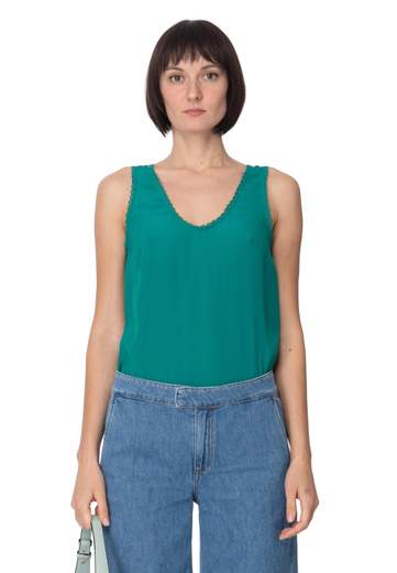 TWINSET TOP IN MISTO SETA