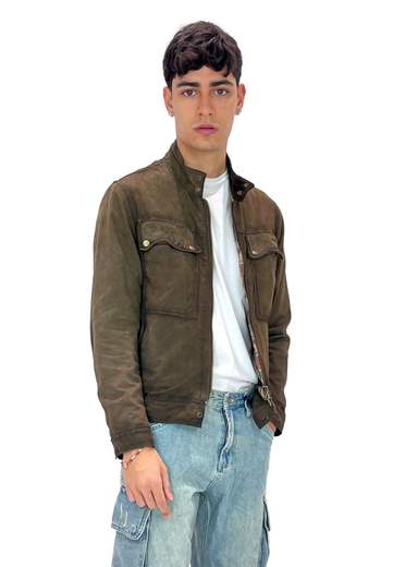 THE JACK LEATHERS GIUBBINO ANDREW BURNED SUEDE