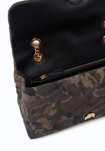 PINKO BORSA LOVE PUFF CLASSIC SUEDE CAMOUFLAGE