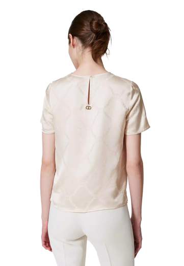 TWINSET BLUSA CON OVAL T JACQUARD