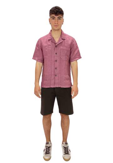 MASTRICAMICIAI CAMICIA MANICA CORTA 100% LINO